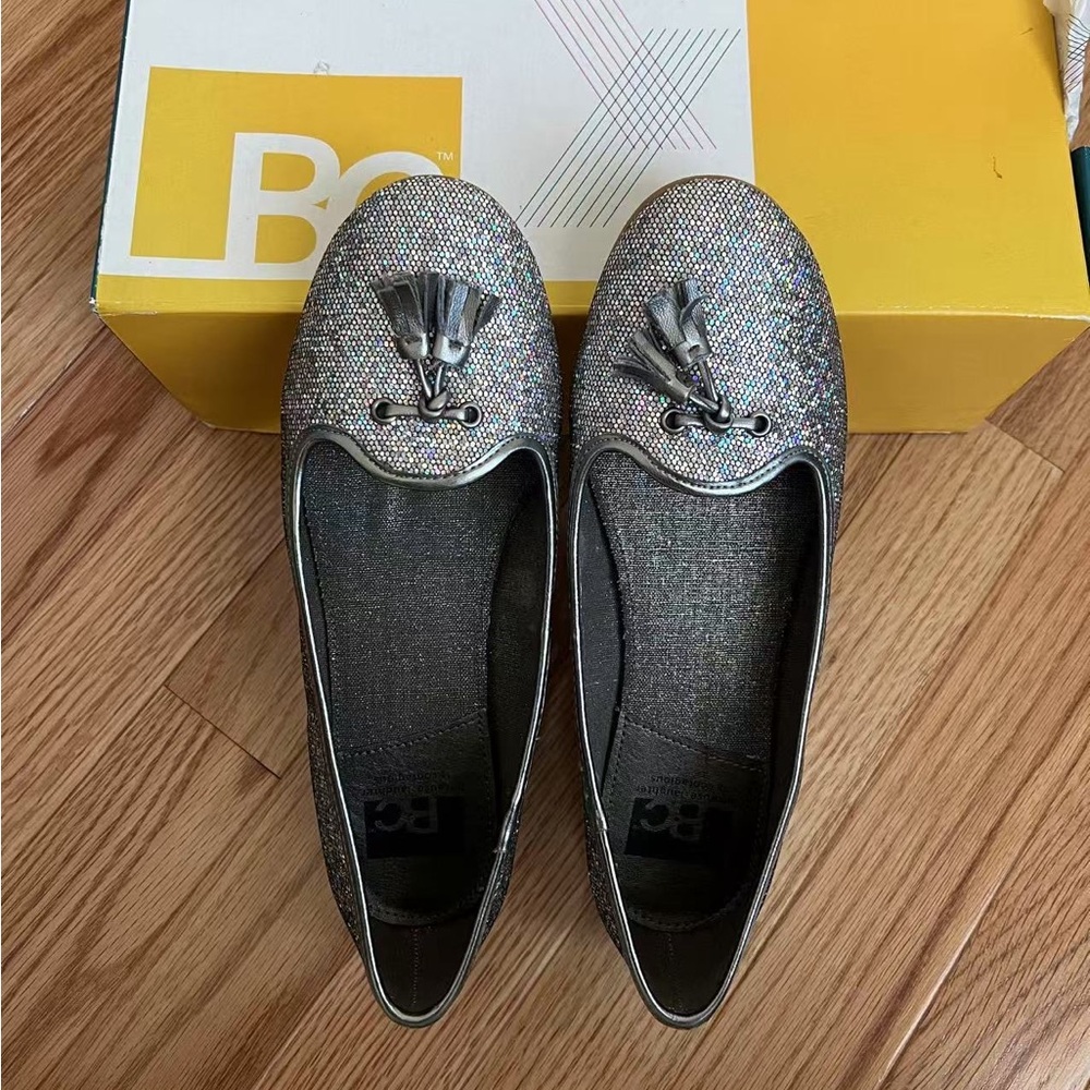 Women's Silver Loafers